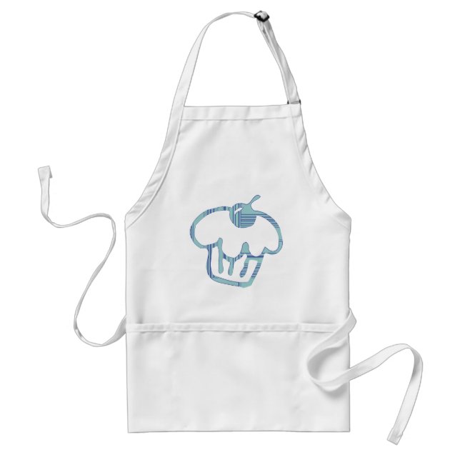 Blue Cupcake Standard Apron (Front)