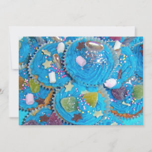 Blue Cupcakes invitation