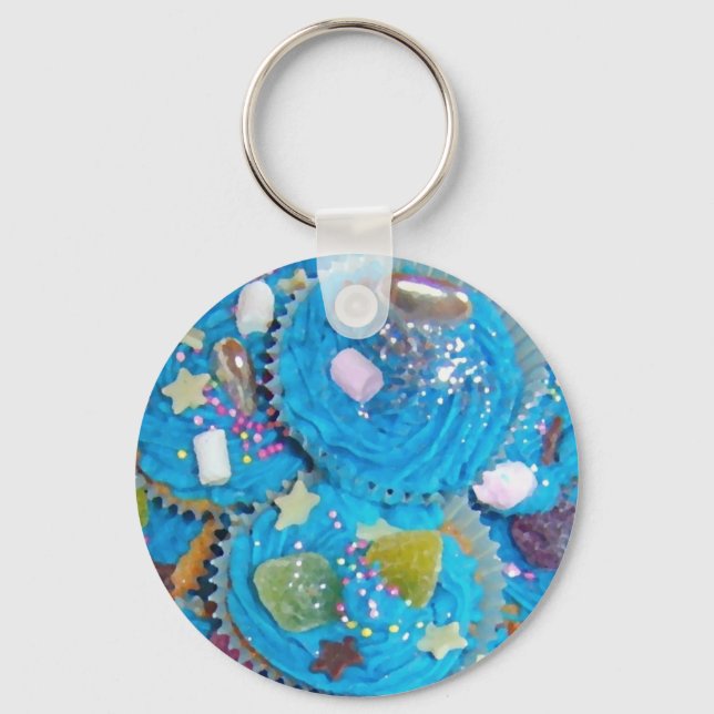 Blue Cupcakes keychain (Front)