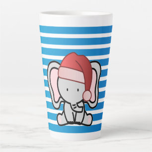 Blue Custom Baby Boy Name First Christmas 2022 Latte Mug