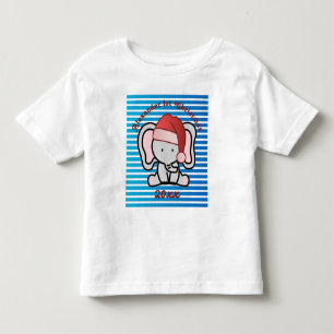 Blue Custom Baby Boy Name First Christmas 2022 Toddler T-Shirt