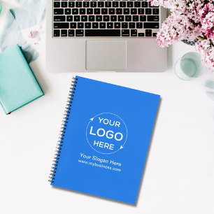 Blue Custom Business Logo  Notebook