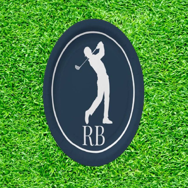 Blue Custom Golf  Paper Plate (Creator Uploaded)