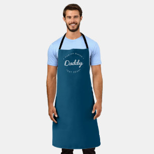 Blue Custom Name Year Master Baker Daddy Apron