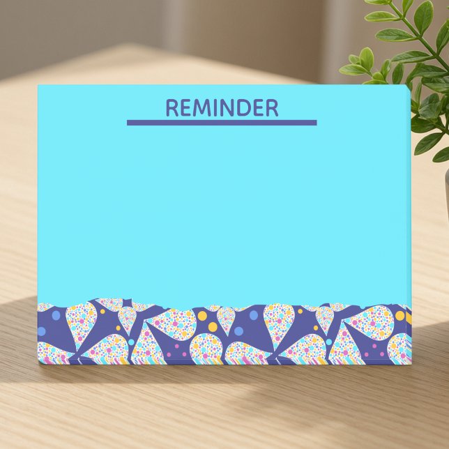 Blue Custom Petal Pattern Post-it Notes (Who doesn't love sticky notes? These not only remind you of things but look super cute too.)