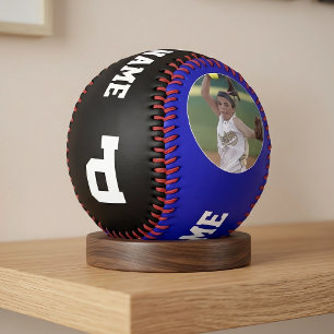 Blue Custom Softball Player Photo Name Number