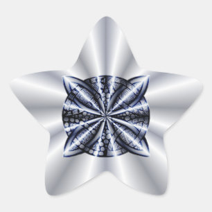 Blue Customisable Celtic Knot Original Art Star Sticker