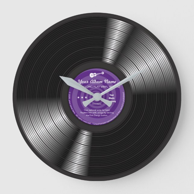 Blue Customisable Rock around the Large Clock (Front)