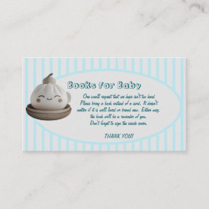 Blue Cute Dumpling Books For Baby Enclosure Card