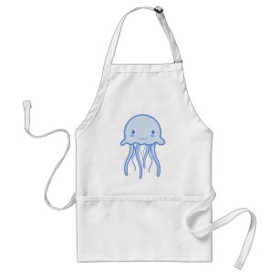 Blue Cute Jellyfish Standard Apron