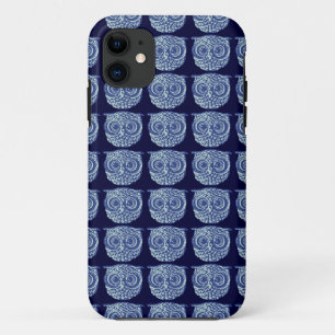 Blue cute owl picture iPhone 11 case