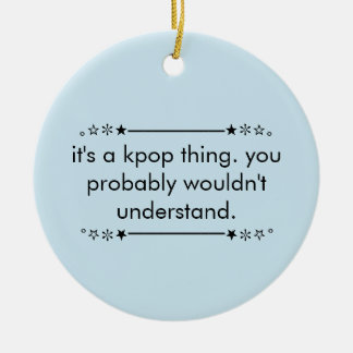 Blue Cute Teen Aesthetic Kpop Ceramic Tree Decoration