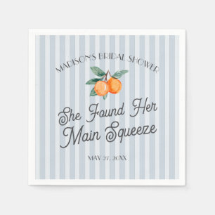 Blue Cutie Main Squeeze Citrus Bridal Shower Napkin