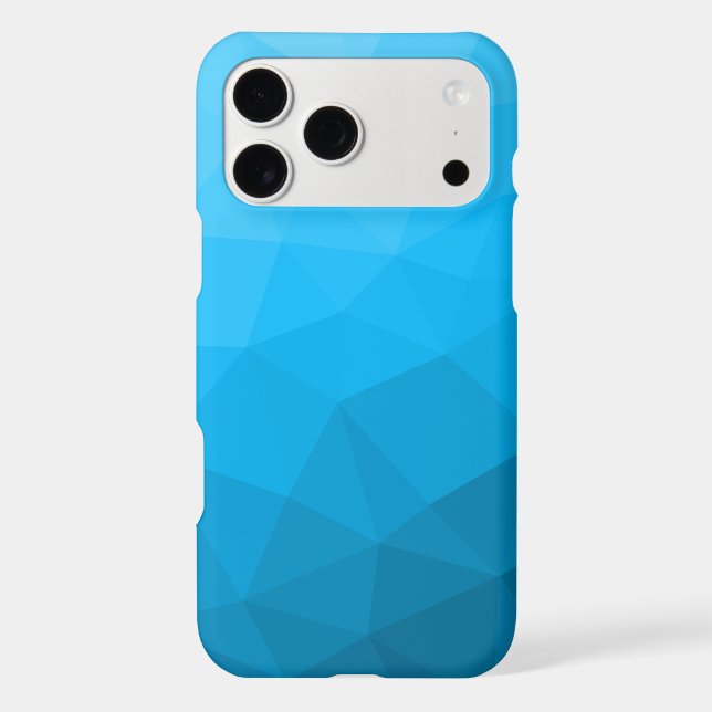 Blue cyan gradient geometric mesh pattern Triangle (Back)