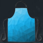 Blue cyan gradient geometric mesh pattern Triangle Apron<br><div class="desc">Triangle geometric mesh with light dark blue ombre gradient. 
pattern,  ombre,  mesh,  triangles,  geometry,  geometric,  gradient,  cool,  triangle,  bright,  blue,  cyan</div>