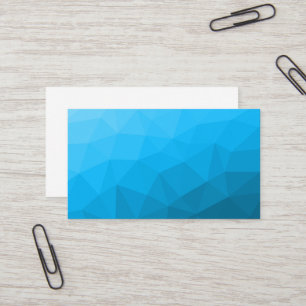 Blue cyan gradient geometric mesh pattern Triangle Business Card