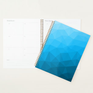 Blue cyan gradient geometric mesh pattern Triangle Planner