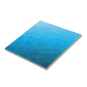 Blue cyan gradient geometric mesh pattern Triangle Tile