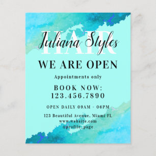 Blue cyan marble flyer