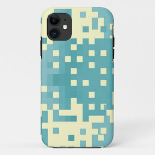 Blue & Cyan Pixel Pattern iPhone 11 Case