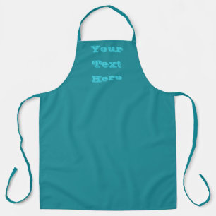 Blue Cyan Teal Turquoise Spring Season Solid Colou Apron