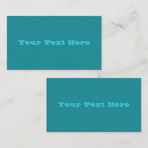 Blue Cyan Teal Turquoise Spring Season Solid Colou Business Card
