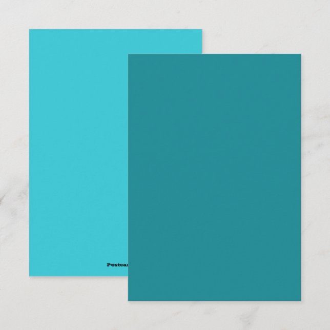 Blue Cyan Teal Turquoise Spring Season Solid Colou Card (Front/Back)