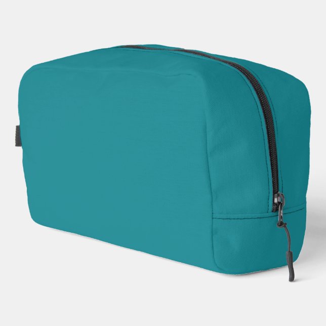 Blue Cyan Teal Turquoise Spring Season Solid Colou Dopp Kit (Right Corner)