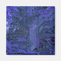Blue Cyber Circuit Board Tech Art Electronics