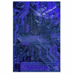 Blue Cyber Circuit Board Tech Art Electronics Photo Sculpture Decoration<br><div class="desc">Unleash your inner tech visionary with our electrifying circuit board art. This isn't just a design; it's a statement. Immerse yourself in the world of innovation with our bold colorways: serene blue, enigmatic purple, opulent gold, or vibrant fuchsia. Each piece is a fusion of art and technology, transforming the complex...</div>