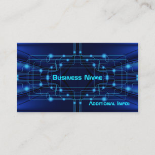 Blue Cyber Circuits Business Card