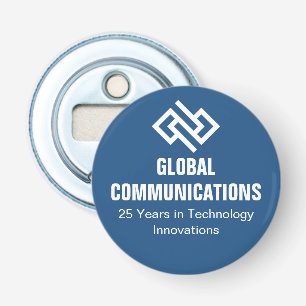 Blue Cyber Security Technology Company Custom Bottle Opener