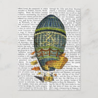 Blue Cylindrical Hot Air Balloon