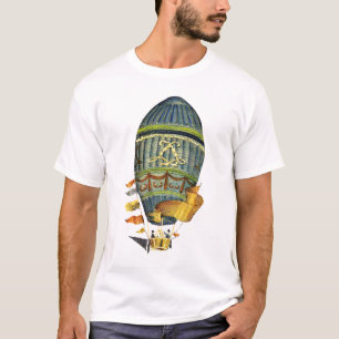 Blue Cylindrical Hot Air Balloon T-Shirt