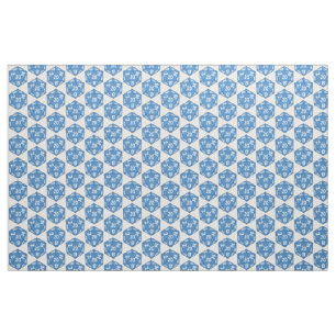 Blue D20 Fabric