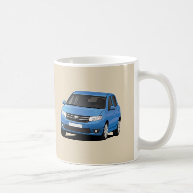 Blue Dacia Sandero 2 x image - Coffee Mug (Right)