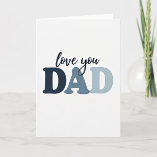 Blue Dad Fathers Day Art Card