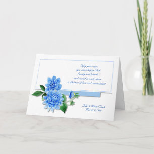 Blue Dahlia 50th Anniversary for couple Card