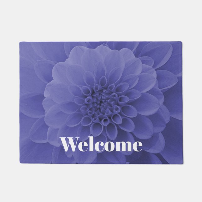 Blue Dahlia Doormat (Front)