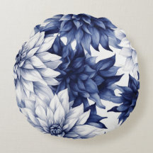 Blue Dahlia Floral Pattern 1