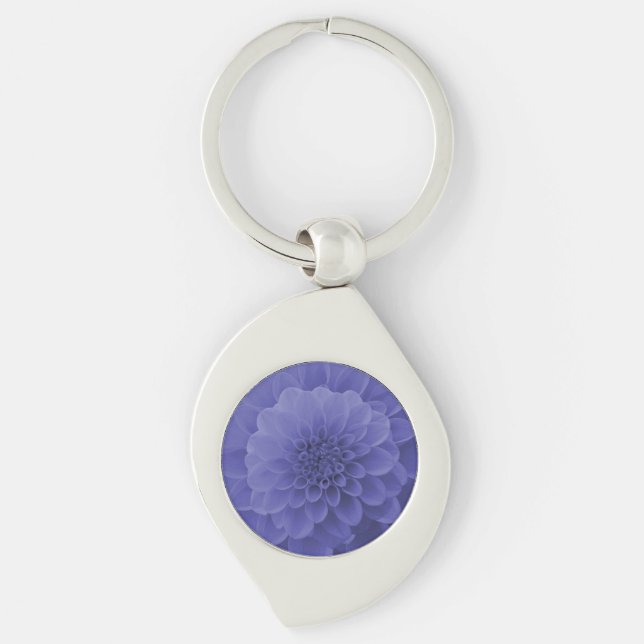 Blue Dahlia Key Ring (Front)