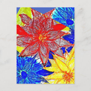 Blue Dahlia Postcard