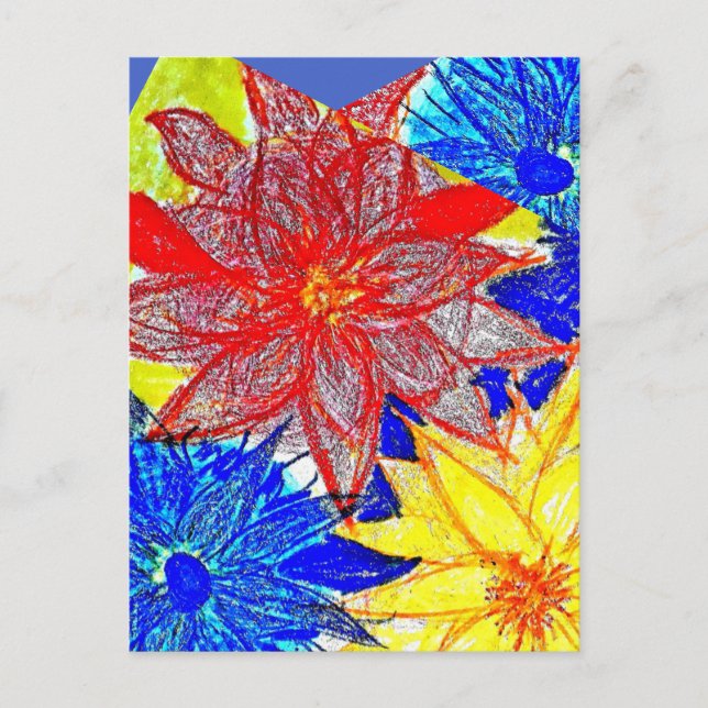 Blue Dahlia  Postcard (Front)