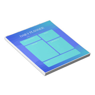 Blue Daily Planner Notepad