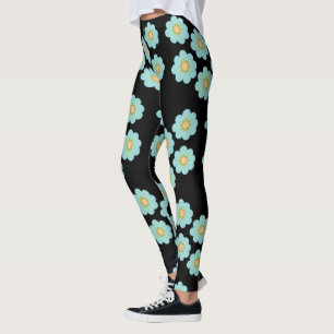 Blue Daisies  Leggings