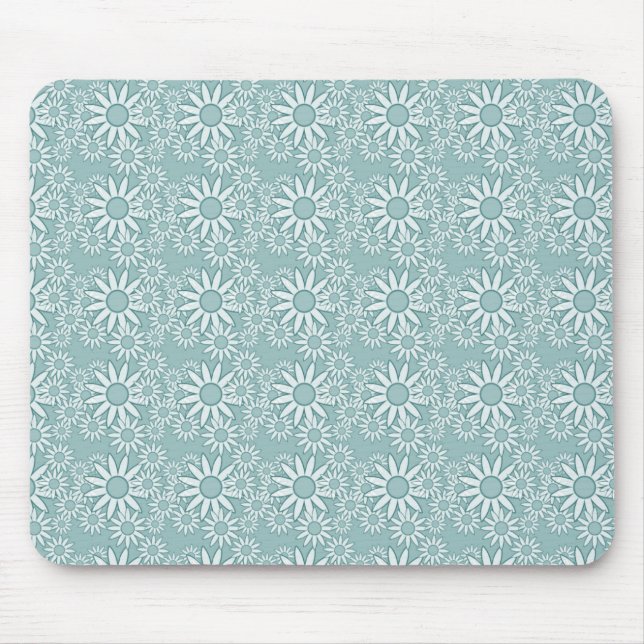 Blue Daisies Mouse Mat (Front)