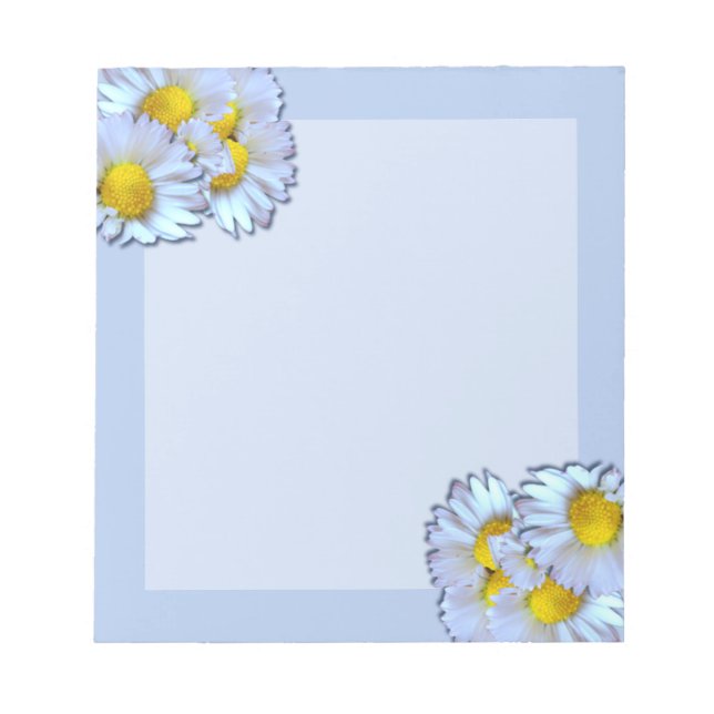 Blue Daisies Notepad (Front)