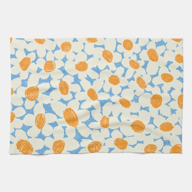 Blue Daisies Tea Towel (Horizontal)