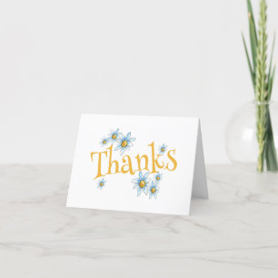 Blue Daisies Thank You Any Occasion Note Card