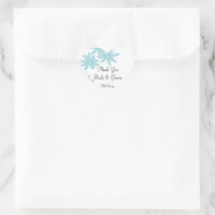 Blue Daisies Wedding Thank You Favour Tags